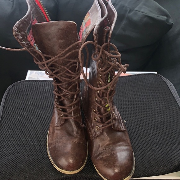 Steve Madden combat boots sz 7 - Picture 1 of 5
